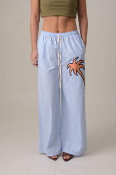 COTTON PANTS CIELO