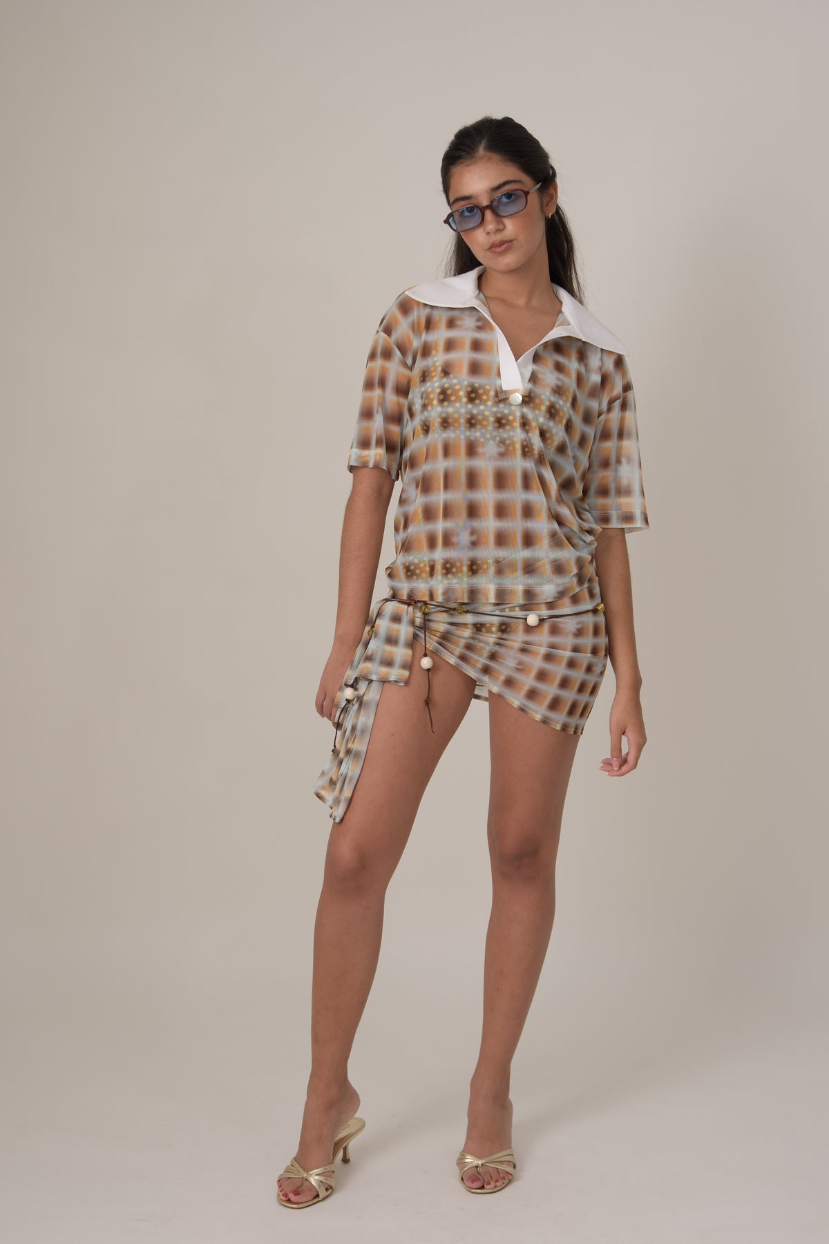 LIENZO DEL MAR mesh top polo + pareo