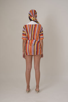 RITMO DEL SOL mesh top polo + pareo