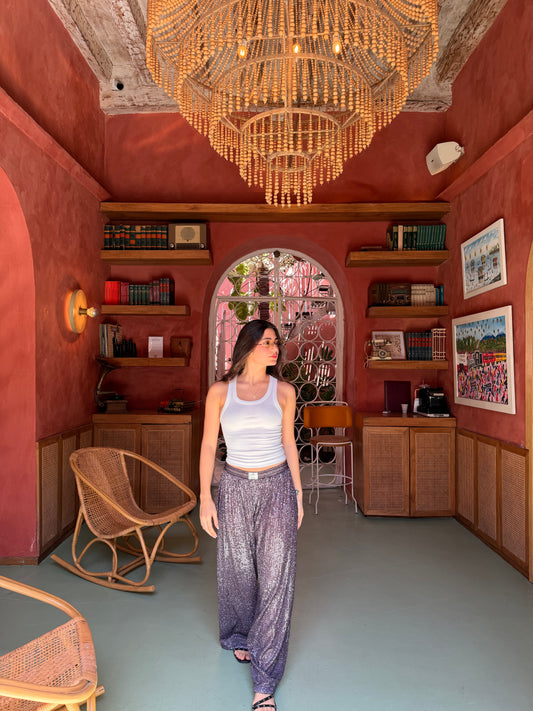 BERENJENA SPARKLE PANTS